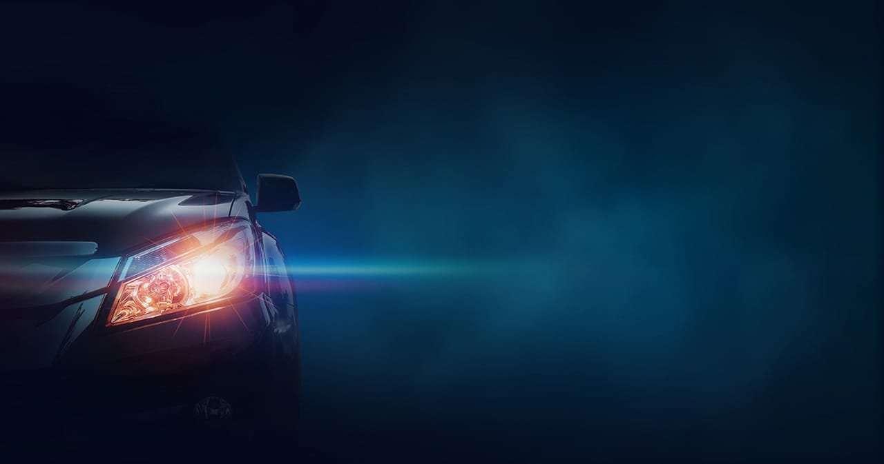 Front of sports car